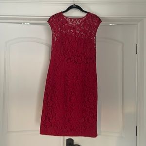 Red Lace Banana Republic Dress